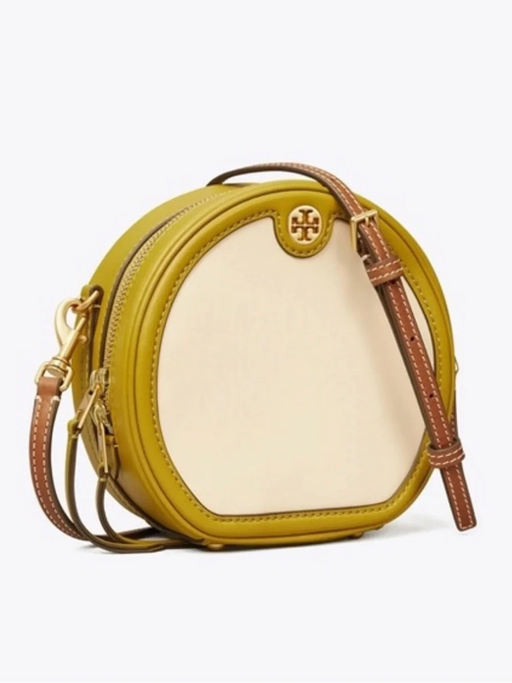 Tory Burch T Monogram Color-Block Circle Bag